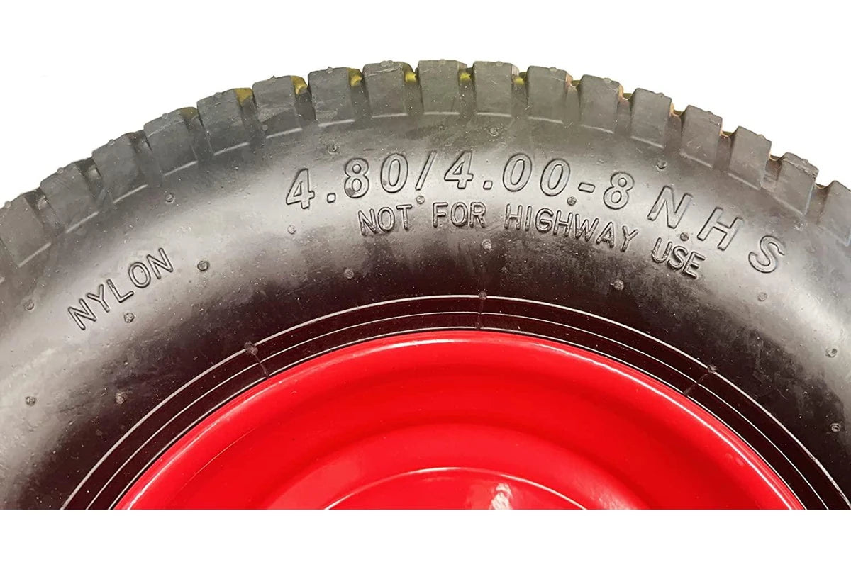 16" Pneumatic Wheelbarrow Tire 4.80/4.00-8 Trolley Tyre with 19mm Bore Durable Pneumatic Tyre Wheel for Smooth Ride Steel Rim