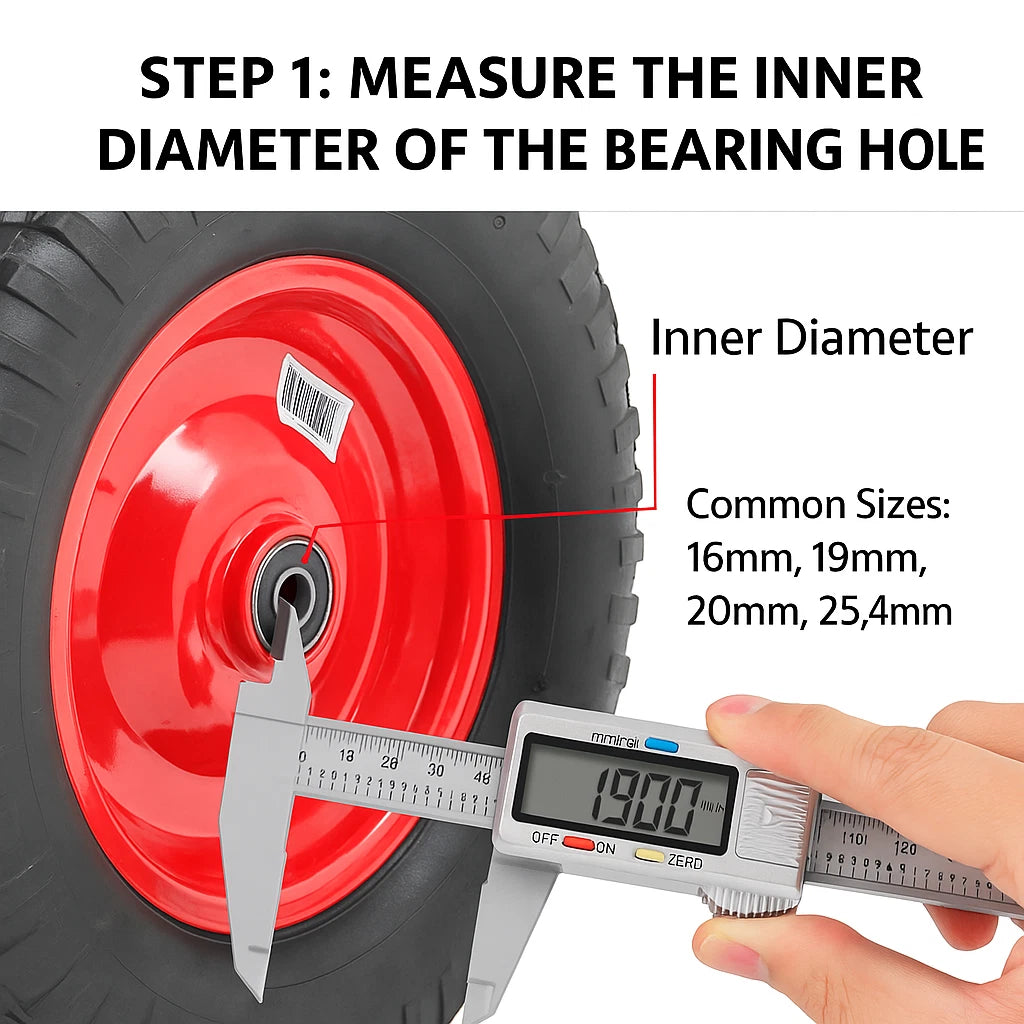 16" Pneumatic Wheelbarrow Tire 4.80/4.00-8 Trolley Tyre with 16mm Bore Durable Pneumatic Tyre Wheel for Smooth Ride Steel Rim