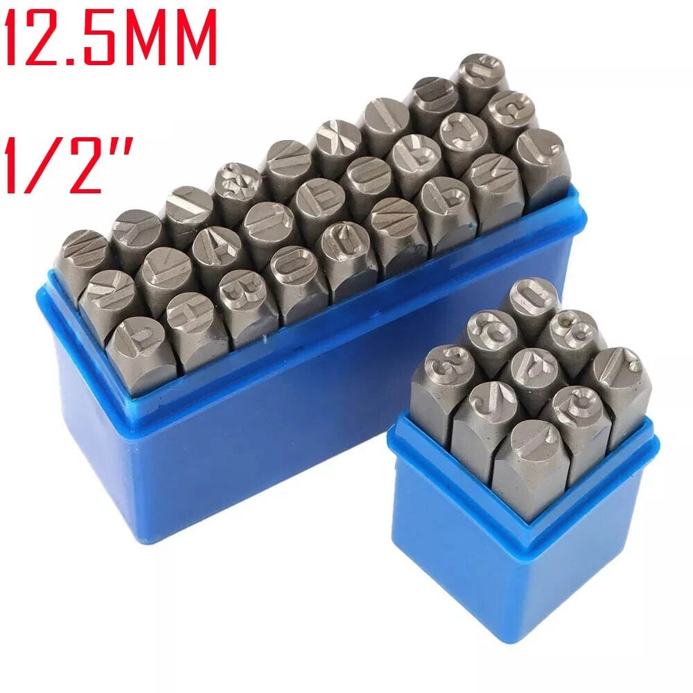 LETTER NUMBER PUNCH STAMP SET 2/3/4/5/6/8/10/12.5MM Hardened Steel