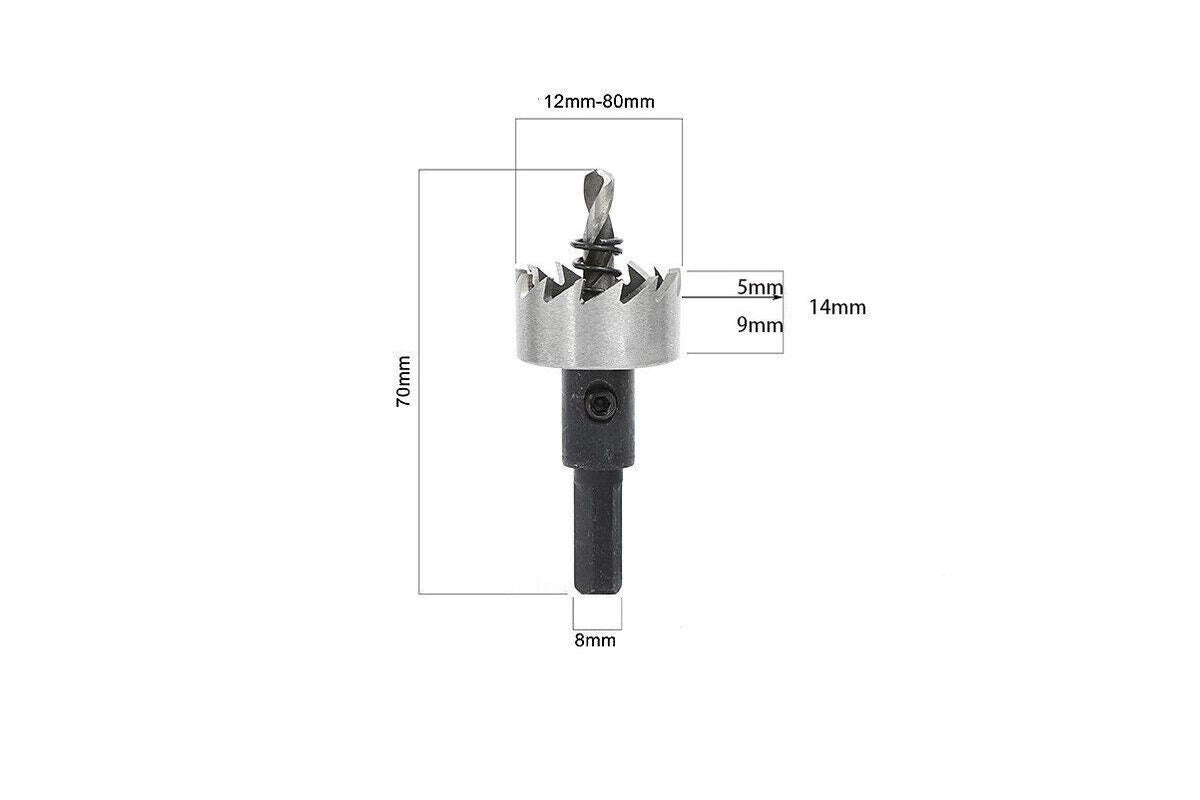 HSS Hole Saw - High-Speed Steel Stainless Steel Drill Bit Cutter for Metal and Wood - Durable and Efficient