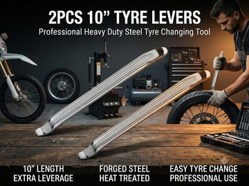2PCS Steel Tyre Levers 10"