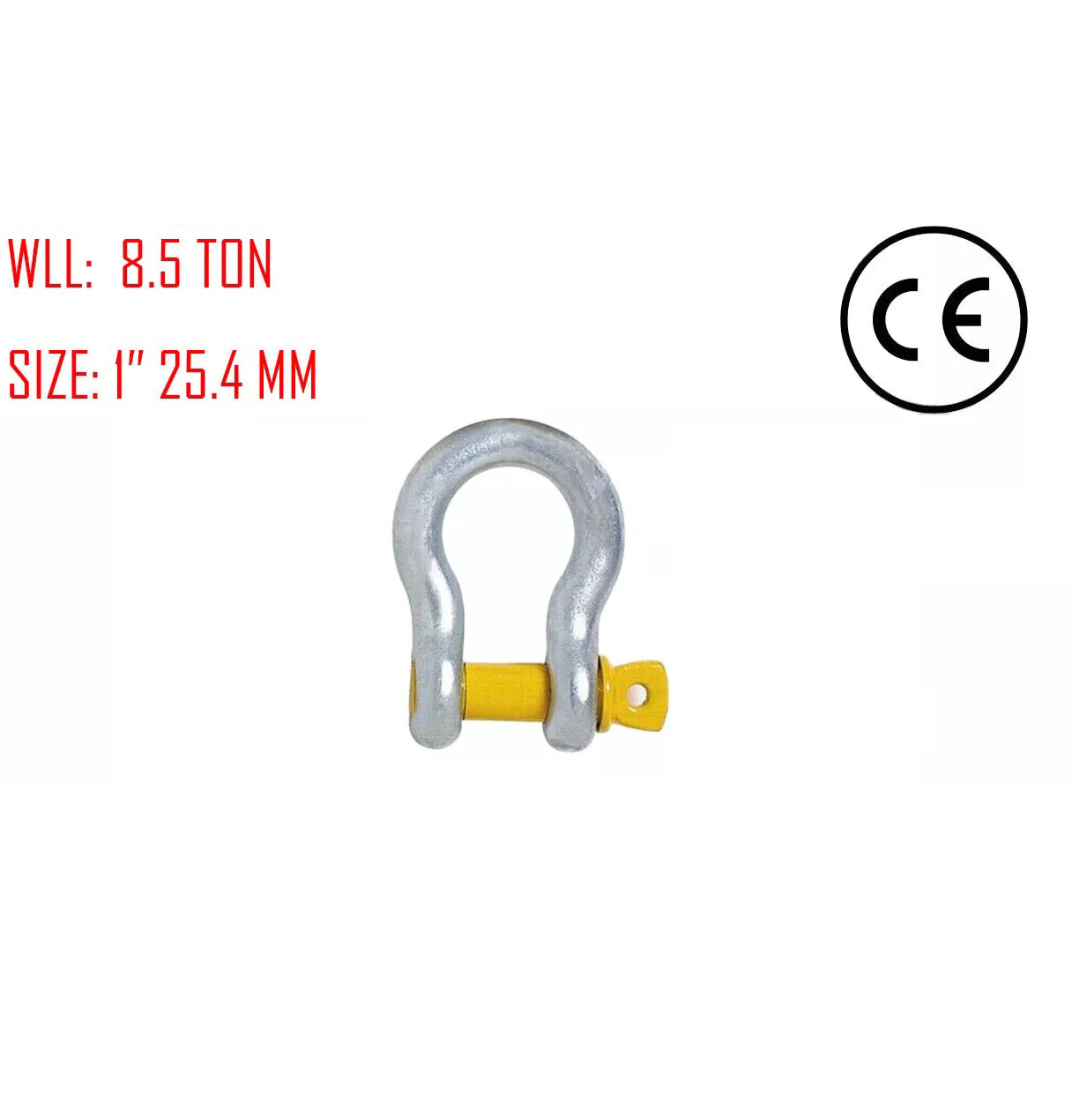 6mm to 25mm Bow Shackle U Loop Dee Shackle ¨C Heavy Duty Chain Link Tow Trailer CE Certified