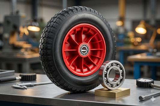 16" Pneumatic Wheelbarrow Tire 4.80/4.00-8 Trolley Tyre with 16/19/20/25.4mm Bore Durable Pneumatic Tyre Wheel for Smooth Ride Plastic Rim
