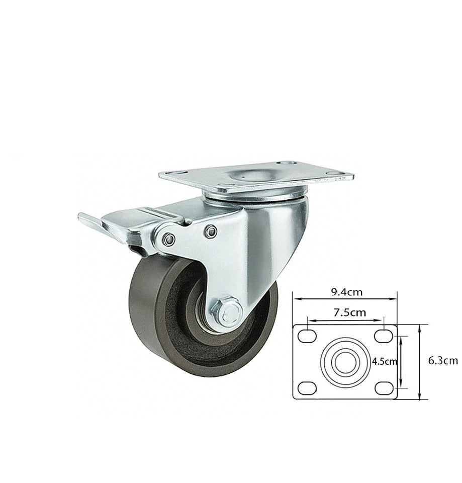 Heavy Duty Cast Iron Castor Wheels 3" 4" – Fixed / Swivel / Brake | Industrial & Furniture