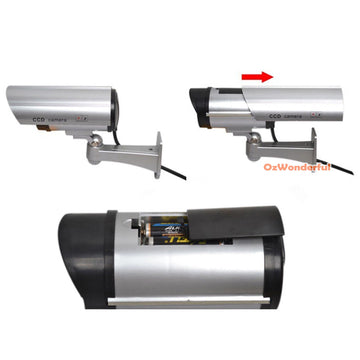 Fake Dummy Wireless Home Security CCTV Camera Surveillance Simulation LED Light
