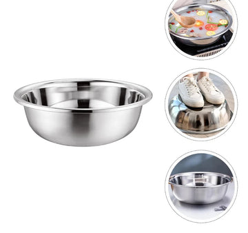 Stainless Steel Deep Mixing Bowl kitchen Outdoor Dining Picnic Camping Bowls