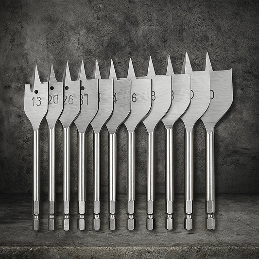 FLAT WOOD BORING SPADE DRILL BITS Metric 13mm 25mm- 40mm FULL SIZE