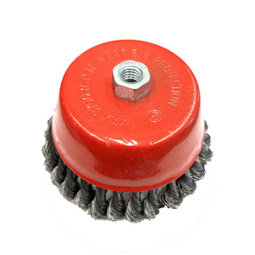 Metal Steel Knot Cup Wire Brush for Angle Grinder with M14 Thread - Dust Remover and Grinding Tool