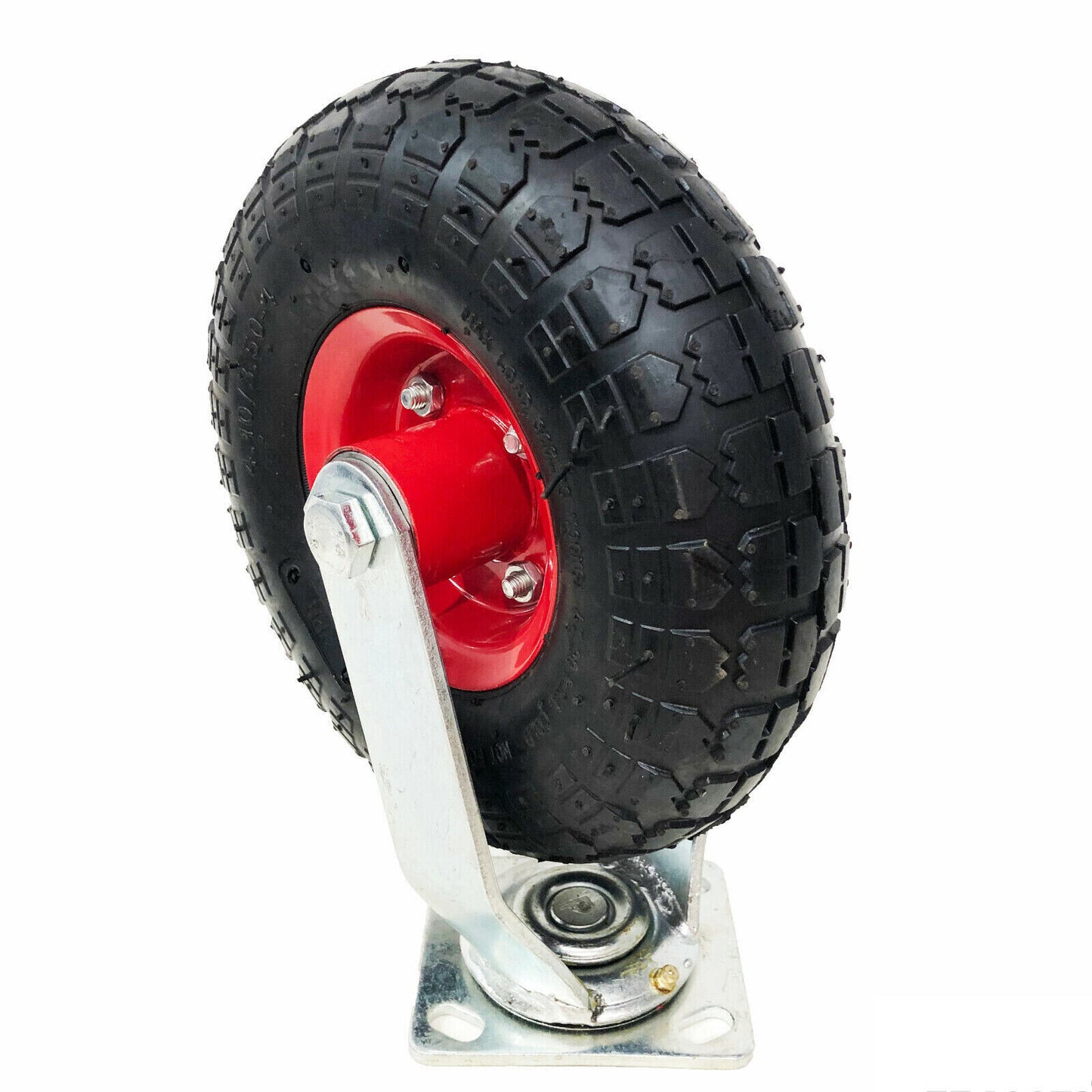 10" Castor Swivel Wheel Pneumatic Caster Trolley Wheel 4.10-3.50 HEAVY DUTY - Versatile and Durable Solution for Heavy Equipment and Machinery
