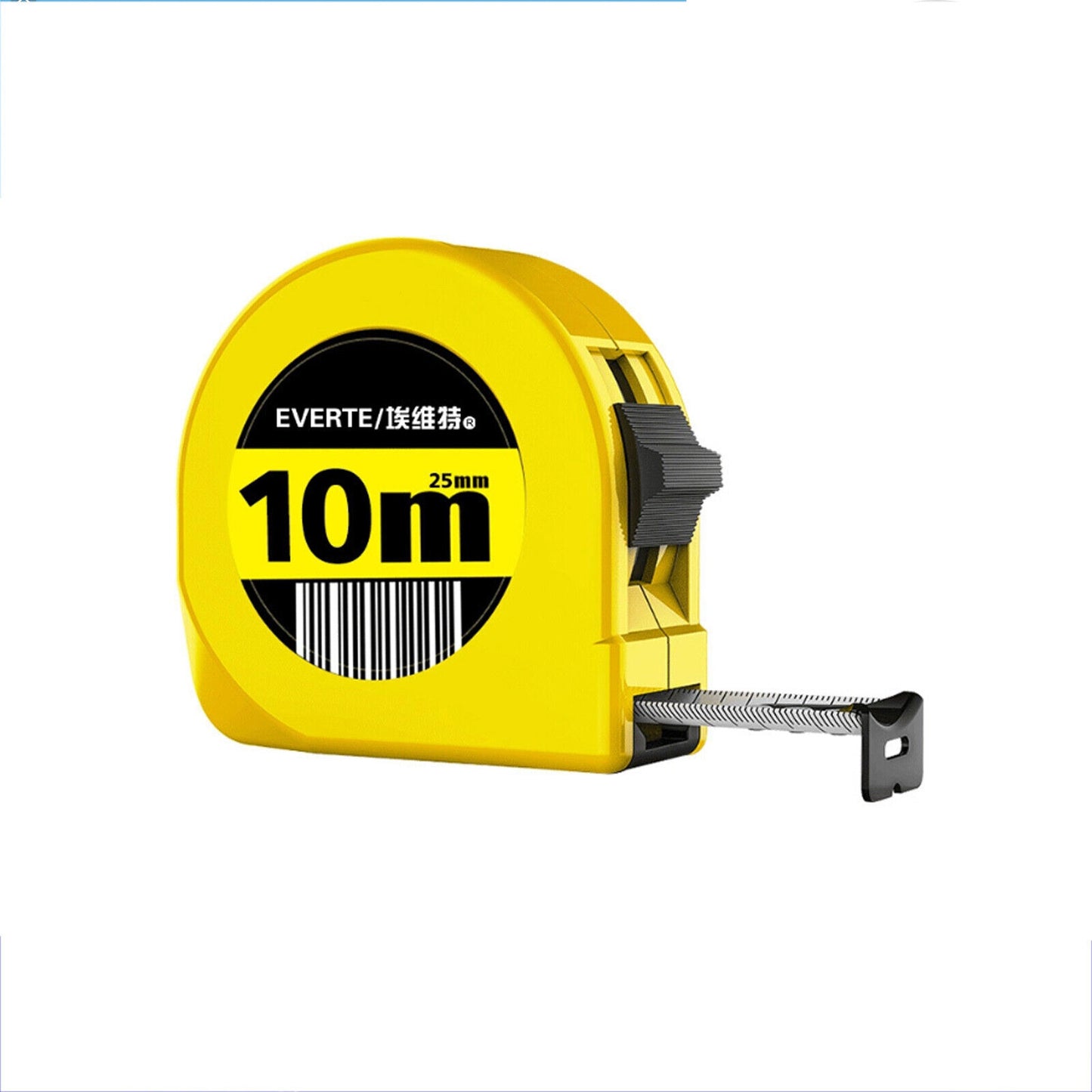 EVERTE 10M Tape Measure with Steel and Lock, Metric 25MM Thickness
