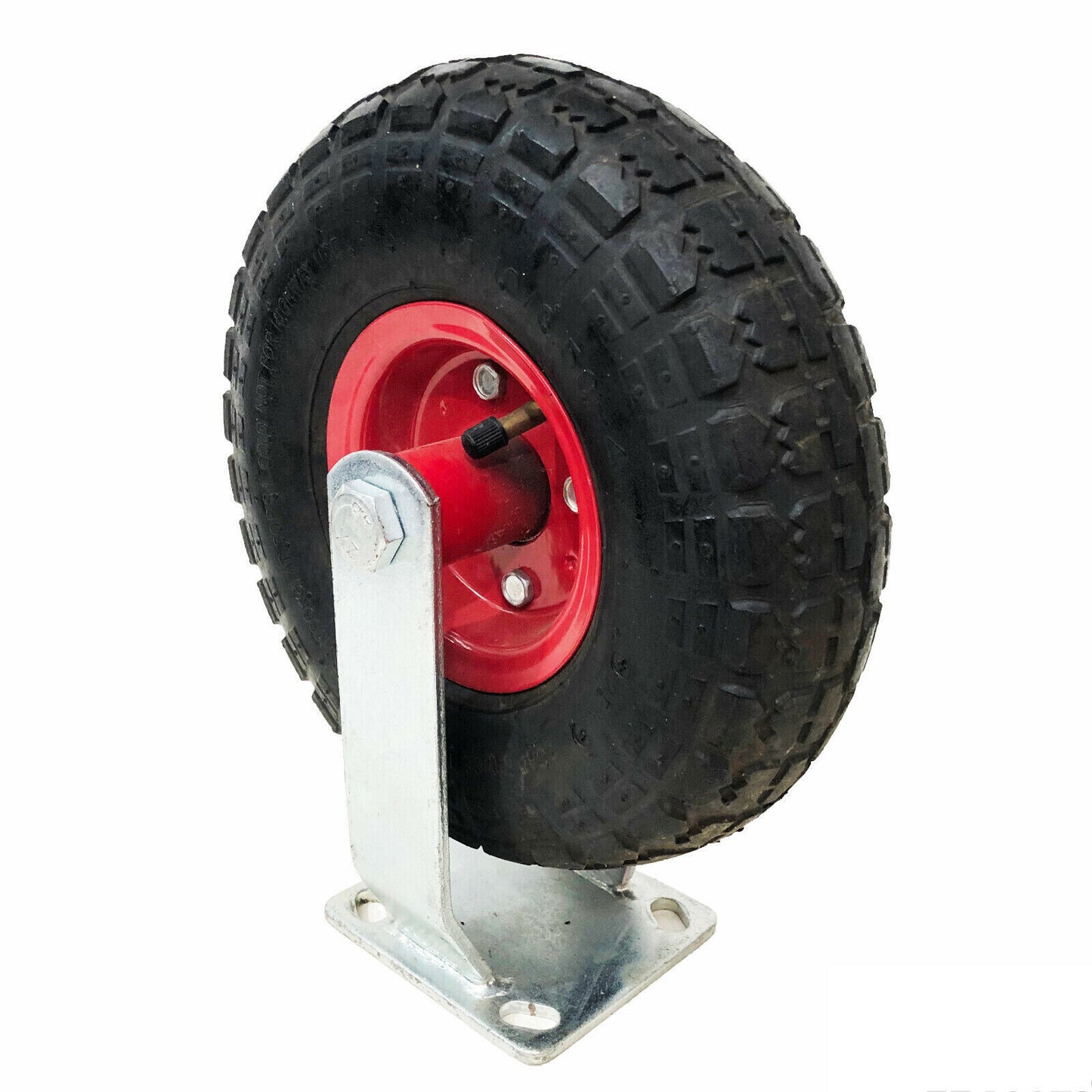 10" Castor FIXED Wheel Pneumatic Caster Trolley Wheel 4.10-3.50 HEAVY DUTY - Versatile and Durable Solution for Heavy Equipment and Machinery