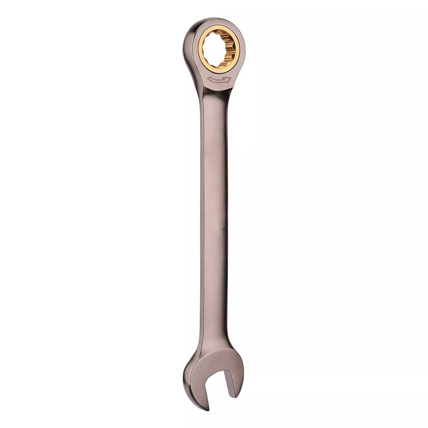 12MM Black Nickel Coated Cr-V Reversible Ratchet Combination Ring and Open End Spanner, High-Strength Tool for Professional Mechanics, Featuring Enhanced Durability, Corrosion Resistance, and Versatile Functionality