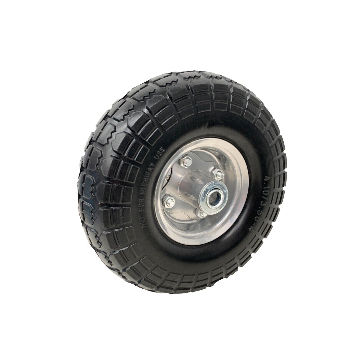 10"3.50-4 Solid Heavy Duty No Air SOLID Puncture 16mm single hub with roller bearing wheelbarrow wheels trolley wheel