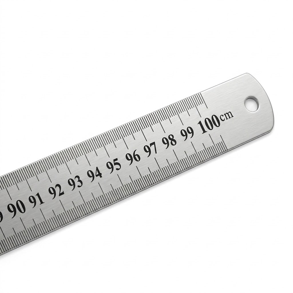 100cm Stainless Ruler Double Sided Steel Metal Ruler METAL RULER INCH AND METRIC