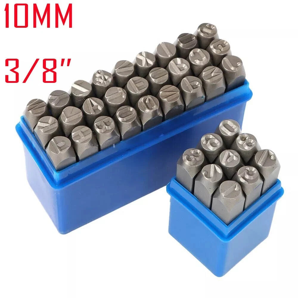LETTER NUMBER PUNCH STAMP SET 2/3/4/5/6/8/10/12.5MM Hardened Steel