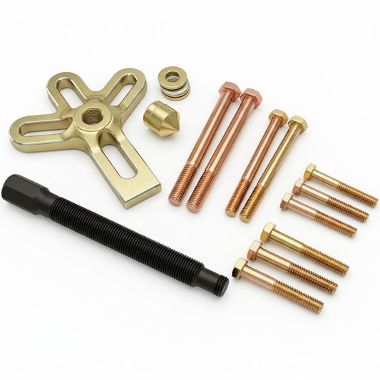 13PC HARMONIC BALANCER KIT GEAR PULLEY PULLER STEERING WHEEL CRANKSHAFT TOOLS