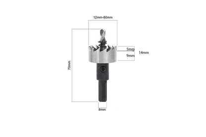 HSS Hole Saw - High-Speed Steel Stainless Steel Drill Bit Cutter for Metal and Wood - Durable and Efficient