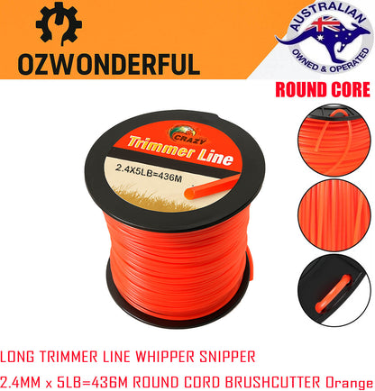 2.4mm to 3.3mm TRIMMER LINE Round core WHIPPER SNIPPER CORD WIRE BRUSH CUTTER