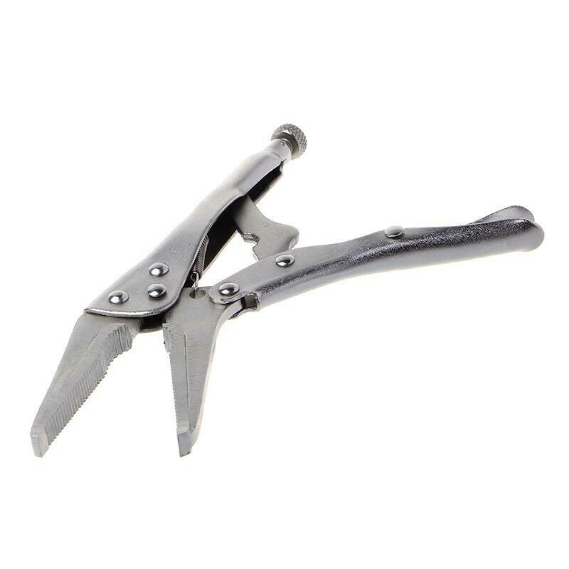 9" 230mm Locking Pliers Long Nose Clamping Vice Grip Straight Jaw long nose