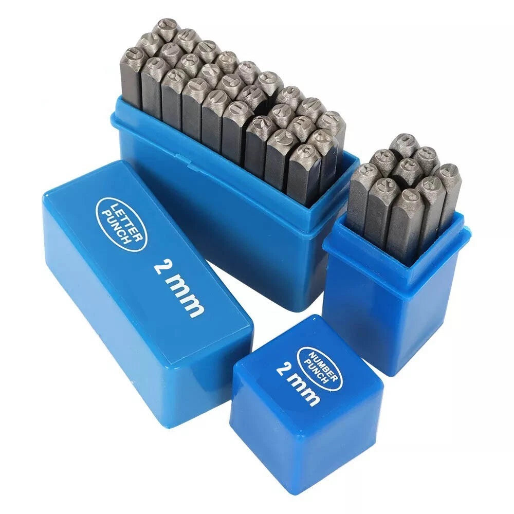 LETTER NUMBER PUNCH STAMP SET 2/3/4/5/6/8/10/12.5MM Hardened Steel