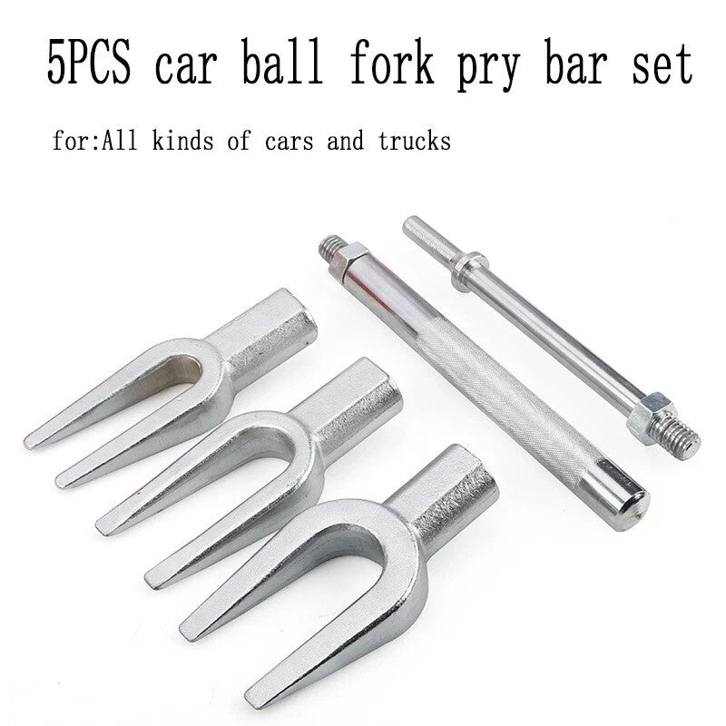 5pc Fork Type Pry Bar Tool Set Ball Joint Remover/Steering Arm/Tie Rod Separator
