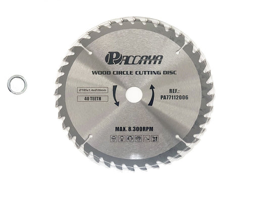 Paccaya 185mm Circular Saw Blade 40T / 60T · Tungsten Carbide Tipped · 20mm Bore，16mm reducer