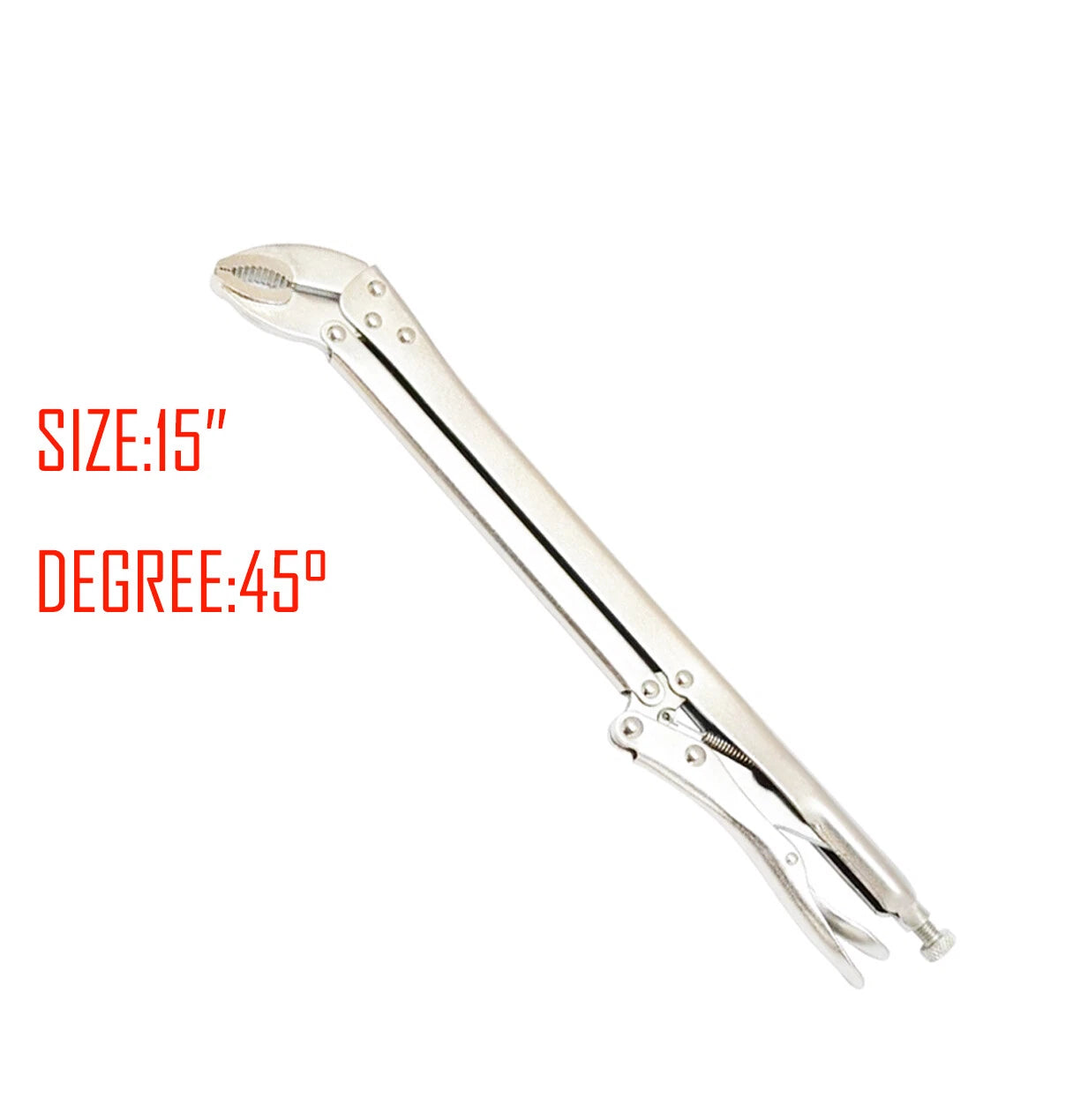 15" 380mm Long Nose Locking Pliers Vice Grip Self Clamping 15°,45°,90°