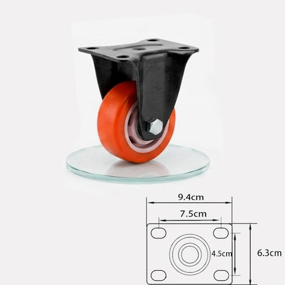 Orange PU Castor Wheels 1.5" 2" 3" 4" 5" – Swivel / Brake / Fixed Plate Bolt