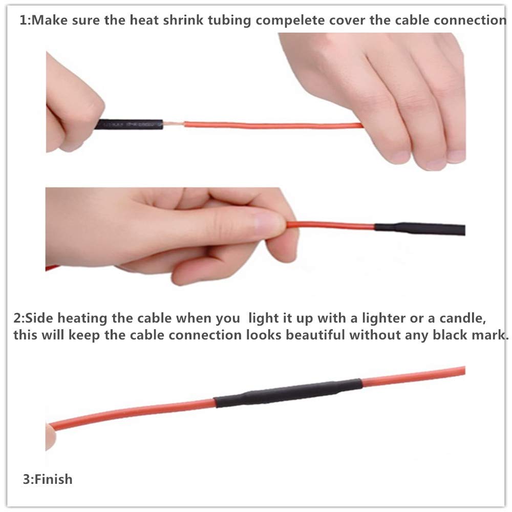 800PCS Heat Shrink Tubing Assortment 2:1 Electric Insulation Heat Shrink Tube