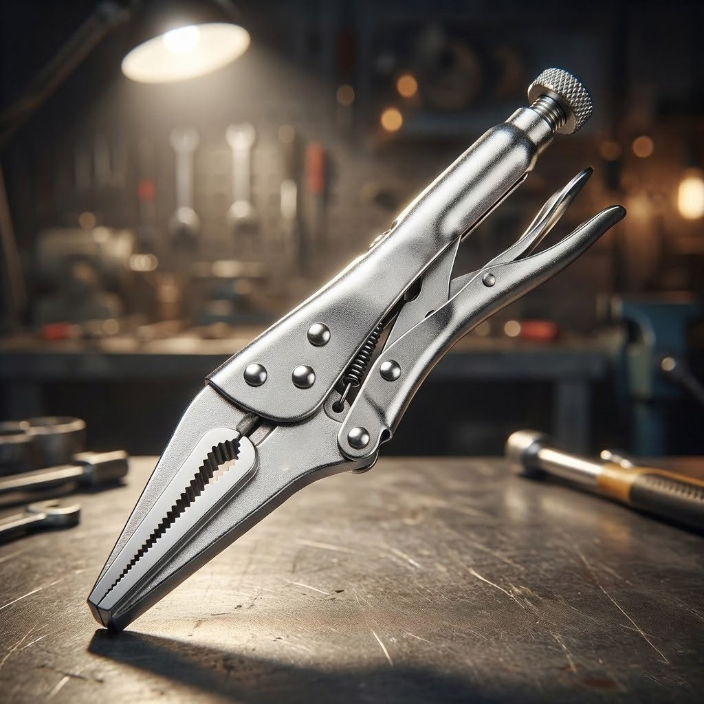 9" 230mm Locking Pliers Long Nose Clamping Vice Grip Straight Jaw long nose