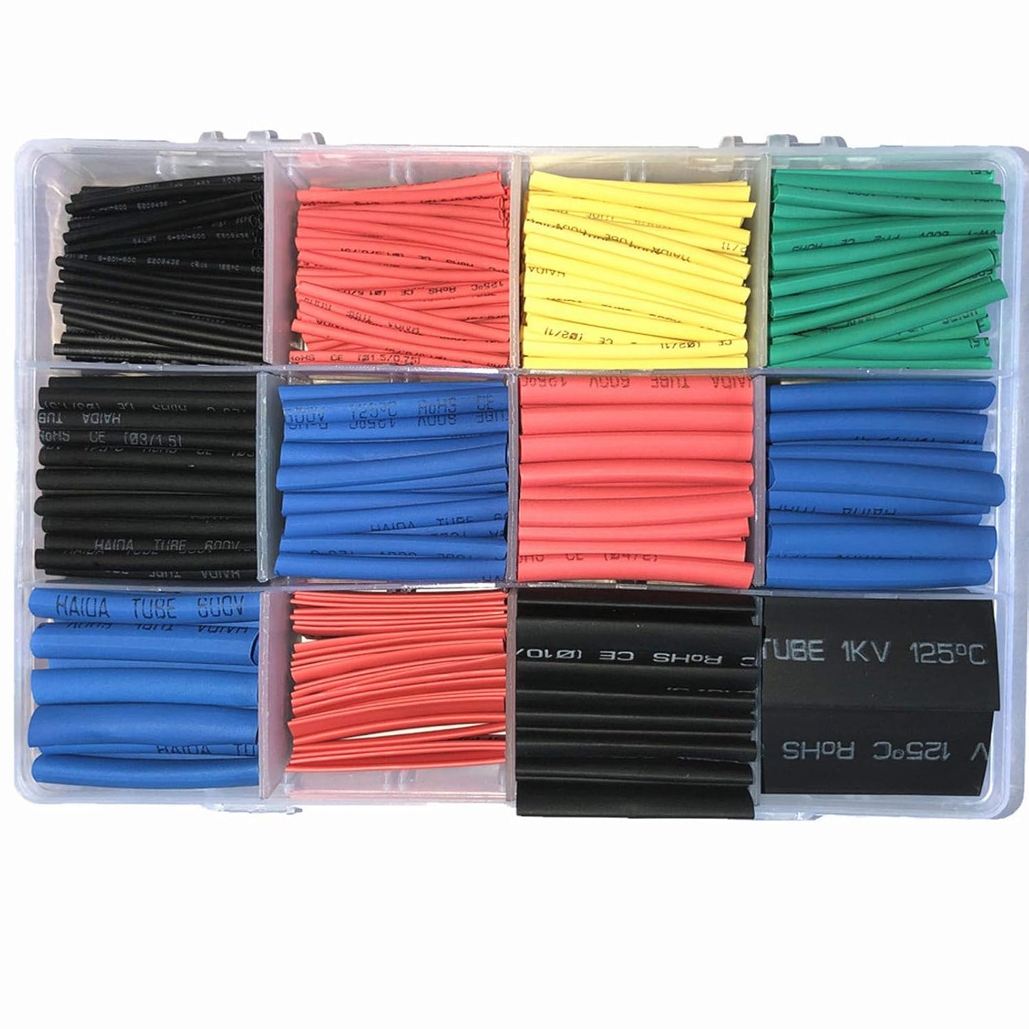 800PCS Heat Shrink Tubing Assortment 2:1 Electric Insulation Heat Shrink Tube