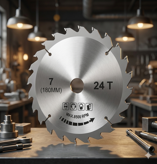 180mm Circular Saw Blade 7"x24 Teeth Timber Aluminum Alloy Plastic Cutting