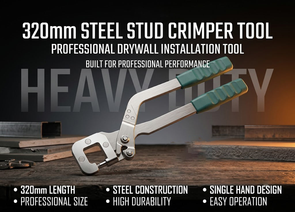 320mm Single Hand Keel Forceps — Steel Stud Crimper