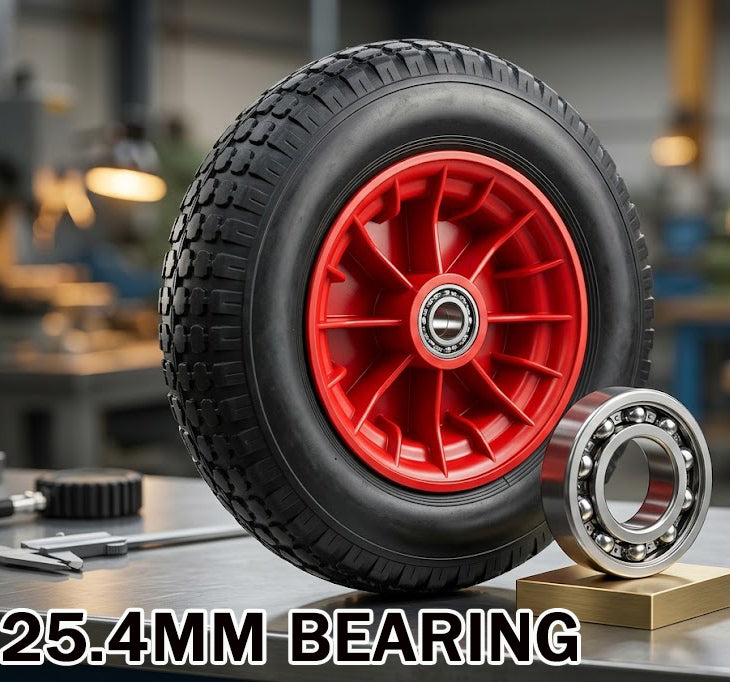 16" Pneumatic Wheelbarrow Tire 4.80/4.00-8 Trolley Tyre with 16/19/20/25.4mm Bore Durable Pneumatic Tyre Wheel for Smooth Ride Plastic Rim