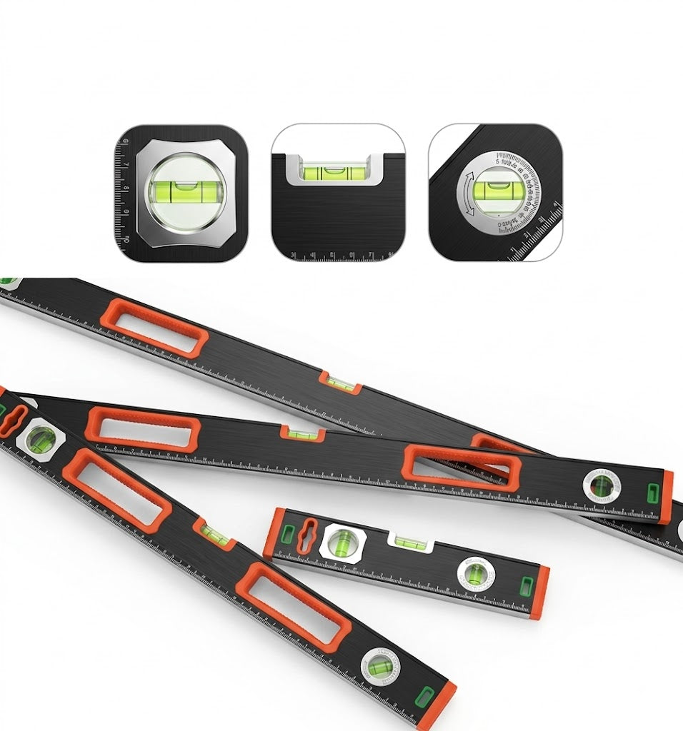 HAODE Magnetic Spirit Level 300mm to 1200mm – Industrial UV Resistant Accuracy 1.0mm/m
