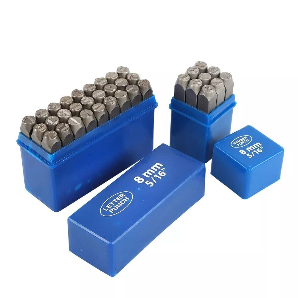 LETTER NUMBER PUNCH STAMP SET 2/3/4/5/6/8/10/12.5MM Hardened Steel