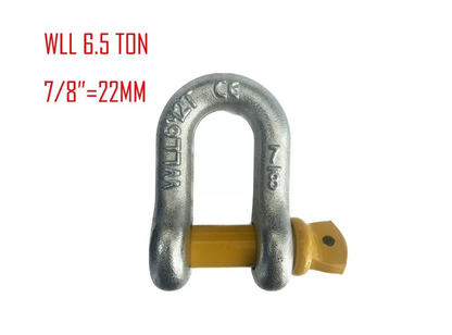 6mm to 25.4mm 1/4" to 1" D SHACKLE WITH YELLOW PIN CE certification