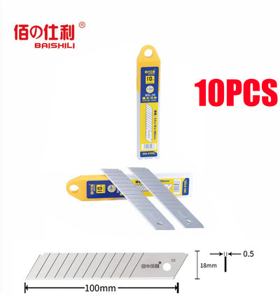 BAISHILI 100mm SK5 Snap-Off Utility Knife Blades – Heavy Duty Trimming Blades