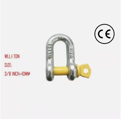 6mm to 25.4mm 1/4" to 1" D SHACKLE WITH YELLOW PIN CE certification