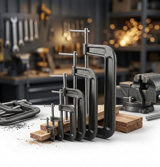 Heavy Duty G Clamp Cast Iron Bench Vice Grip | 2"to 14" G Clamp Woodworking Metalworking Tool