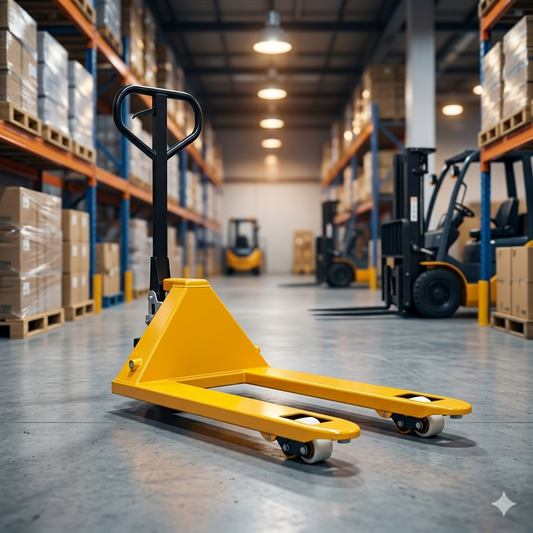 Heavy Duty Pallet Jack 2.5 Ton Double Roller · 685×1150mm Long Forks · Yellow