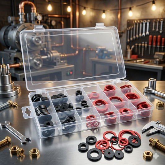 141 pc Piece Plumbing Rubber Seals Sealing Tap Washer Kit Set Pack Tools