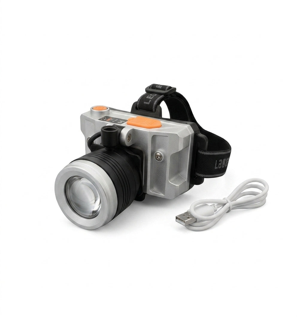 Headlight LED Headlamp USB Rechargeable Headlight Head Torch Lamp Flashlight