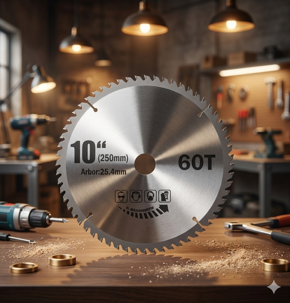 10" High-Precision Circular Saw Blade 40T / 60T / 80T / 100T · Tungsten Carbide Tipped · Wood Cutting