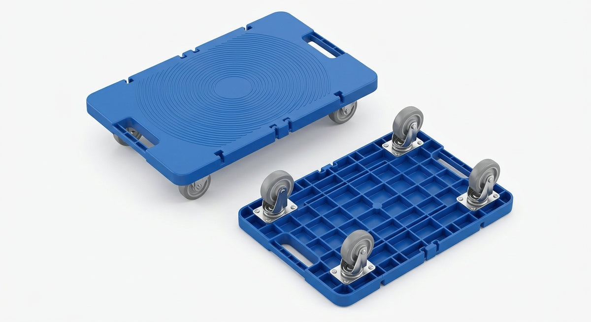Dolly Durable Plastic Platform dolly Cart with 2swivel 2 brake furniture remover