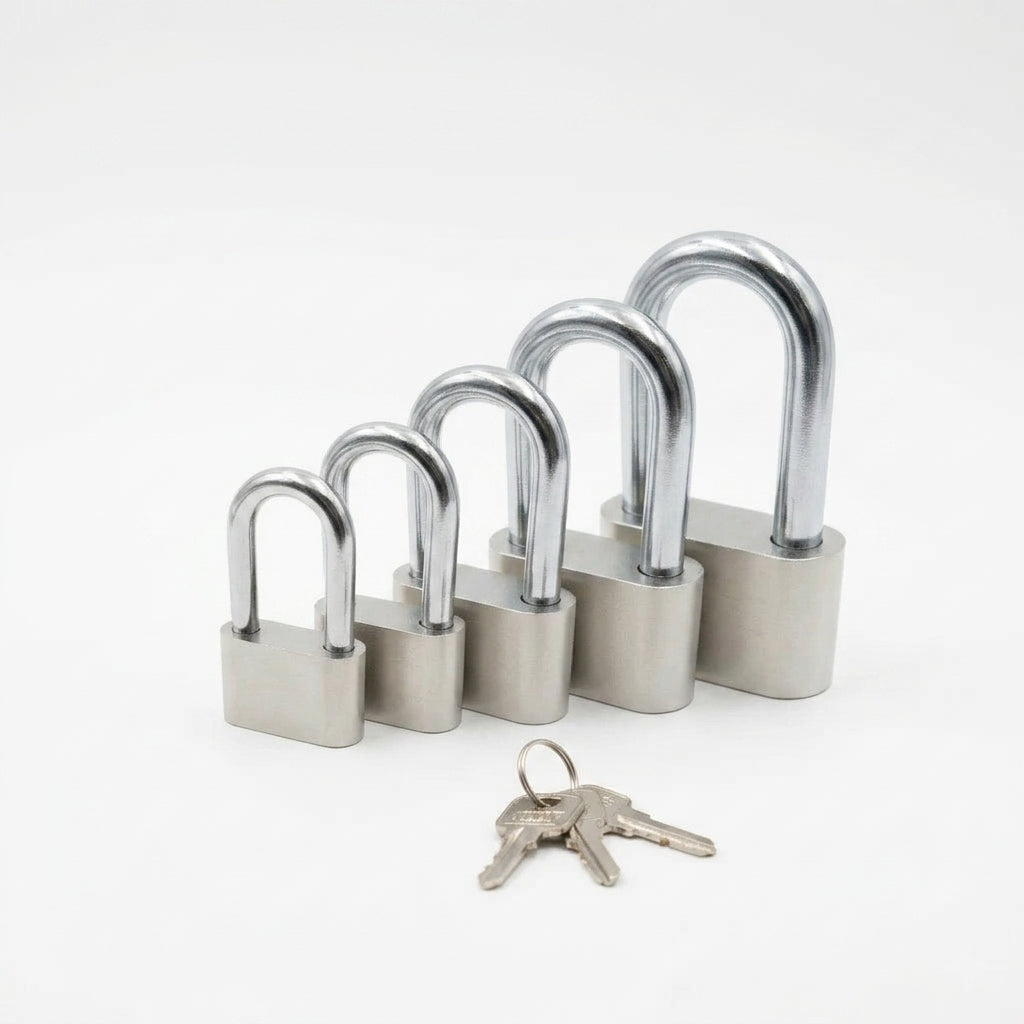 Padlock Long Arm Shackle Spare Keys Luggage Suitcase Locker Security Lock 3 keys