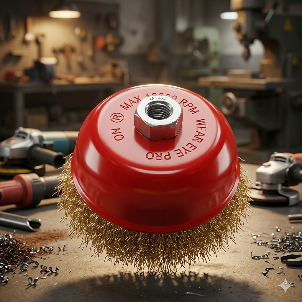 Metal Steel Knot Cup Wire Cup Wheel Brush for Angle Grinder with M14 Thread - Dust Remover, Grinding and Cleaning