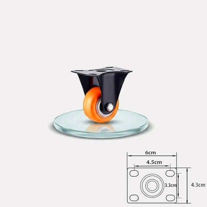 Orange PU Castor Wheels 1.5" 2" 3" 4" 5" – Swivel / Brake / Fixed Plate Bolt