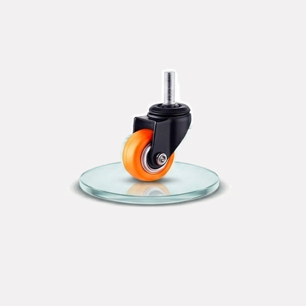 Orange PU Castor Wheels 1.5" 2" 3" 4" 5" – Swivel / Brake / Fixed Plate Bolt