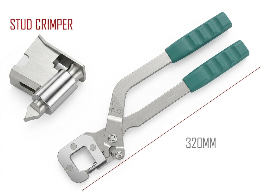 320mm Single Hand Keel Forceps — Steel Stud Crimper